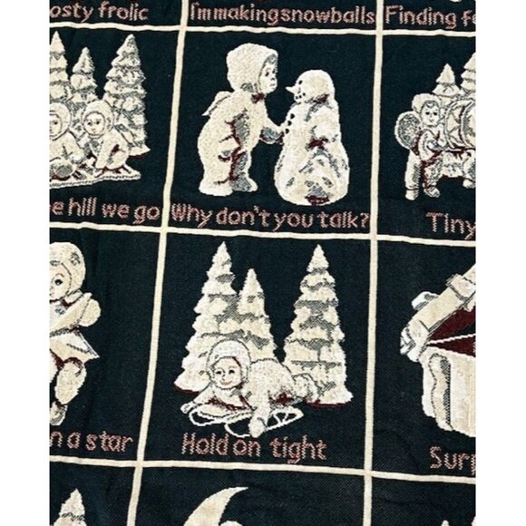 Department 56 Snow babies Throw Blanket 68”x46” 100% Cotton USA - Picture 4 of 8